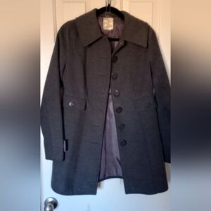Tulle Women's Charcoal Pea Coat Size Medium Excellent Condition